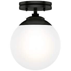 Image1 of Hunter Hepburn 8" Wide Matte Black Ceiling Light