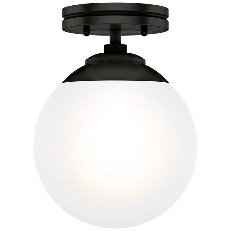 Image 1 Hunter Hepburn 8" Wide Matte Black Ceiling Light