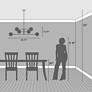 6_Hunter Hepburn Matte Black with Cased White Glass 6 Light Chandelier more views