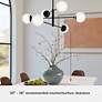 7_Hunter Hepburn Matte Black with Cased White Glass 6 Light Chandelier more views
