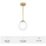 5_Hunter Hepburn Painted Modern Brass with Cased White Glass 1 Light Pendant more views