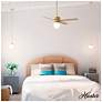 7_Hunter Hepburn Painted Modern Brass with Cased White Glass 1 Light Pendant more views