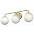 Hunter Hepburn Painted Modern Brass with Cased White Glass 3 Light Vanity
