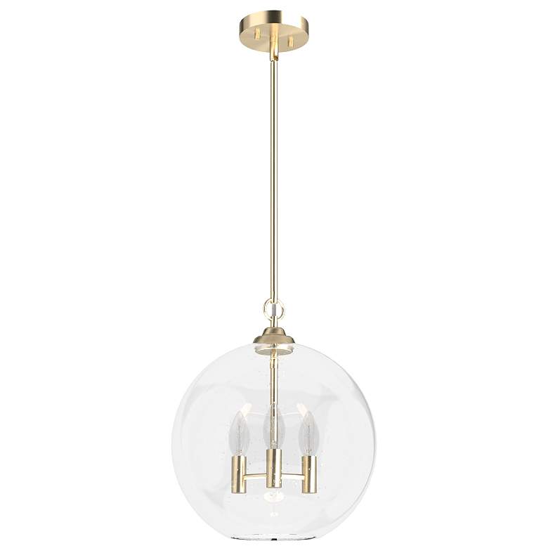 Image 1 Hunter High Oaks 13 3/4"W Alturas Gold 3-Light Orb Pendant