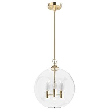 Hunter High Oaks 13 3/4"W Alturas Gold 3-Light Orb Pendant