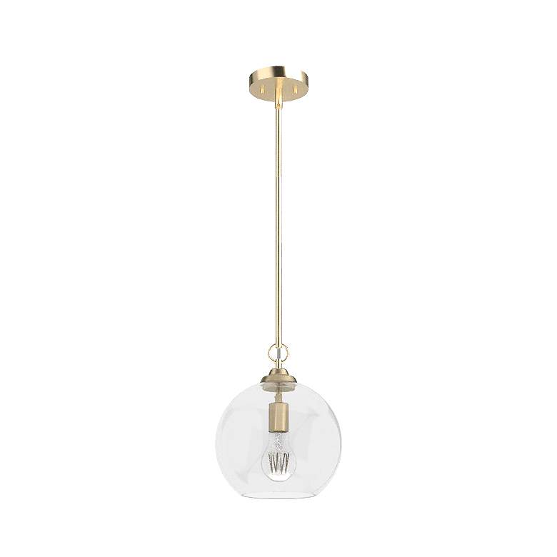 Image 1 Hunter High Oaks Alturas Gold with Seeded Glass 1 Light Pendant