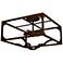 Hunter Highland Hill Textured Rust 4 Light Flush Mount