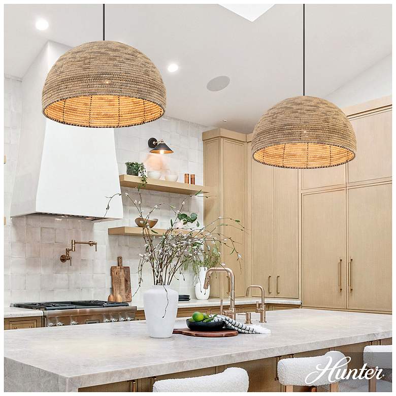 Image 3 Hunter Hillmount Matte Black 1 Light Large Pendant Ceiling Light Fixture more views