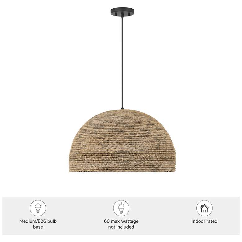 Image 5 Hunter Hillmount Matte Black 1 Light Large Pendant Ceiling Light Fixture more views