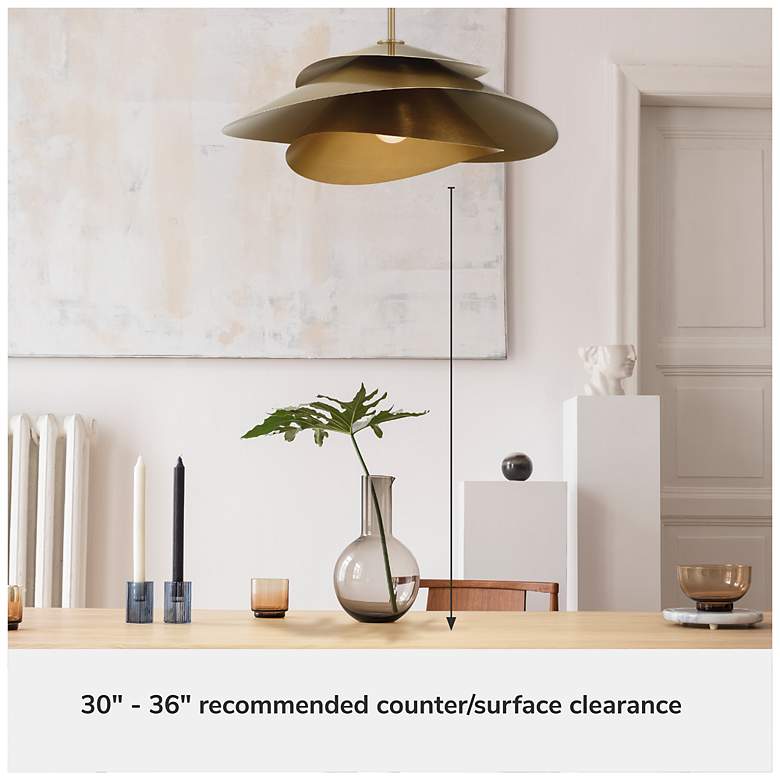 Image 7 Hunter Hiro Alturas Gold 1 Light Extra Large Pendant Ceiling Light Fixture more views