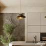 3_Hunter Hiro Alturas Gold 1 Light Large Pendant Ceiling Light Fixture more views
