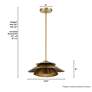 4_Hunter Hiro Alturas Gold 1 Light Large Pendant Ceiling Light Fixture more views