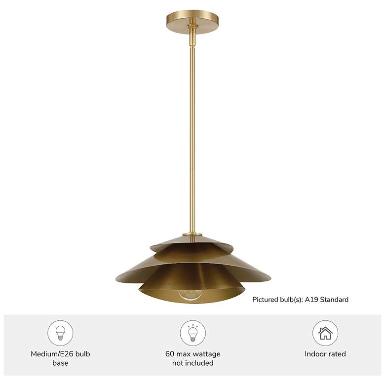 Image 5 Hunter Hiro Alturas Gold 1 Light Large Pendant Ceiling Light Fixture more views