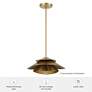5_Hunter Hiro Alturas Gold 1 Light Large Pendant Ceiling Light Fixture more views