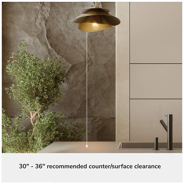Image 7 Hunter Hiro Alturas Gold 1 Light Large Pendant Ceiling Light Fixture more views