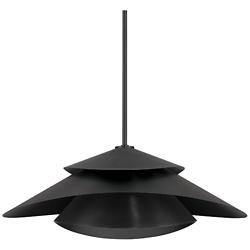 Hunter Hiro Matte Black 1 Light Extra Large Pendant Ceiling Light Fixture