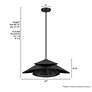 4_Hunter Hiro Matte Black 1 Light Extra Large Pendant Ceiling Light Fixture more views