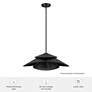 5_Hunter Hiro Matte Black 1 Light Extra Large Pendant Ceiling Light Fixture more views
