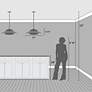 6_Hunter Hiro Matte Black 1 Light Extra Large Pendant Ceiling Light Fixture more views