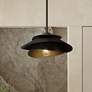 1_Hunter Hiro Matte Black 1 Light Large Pendant Ceiling Light Fixture