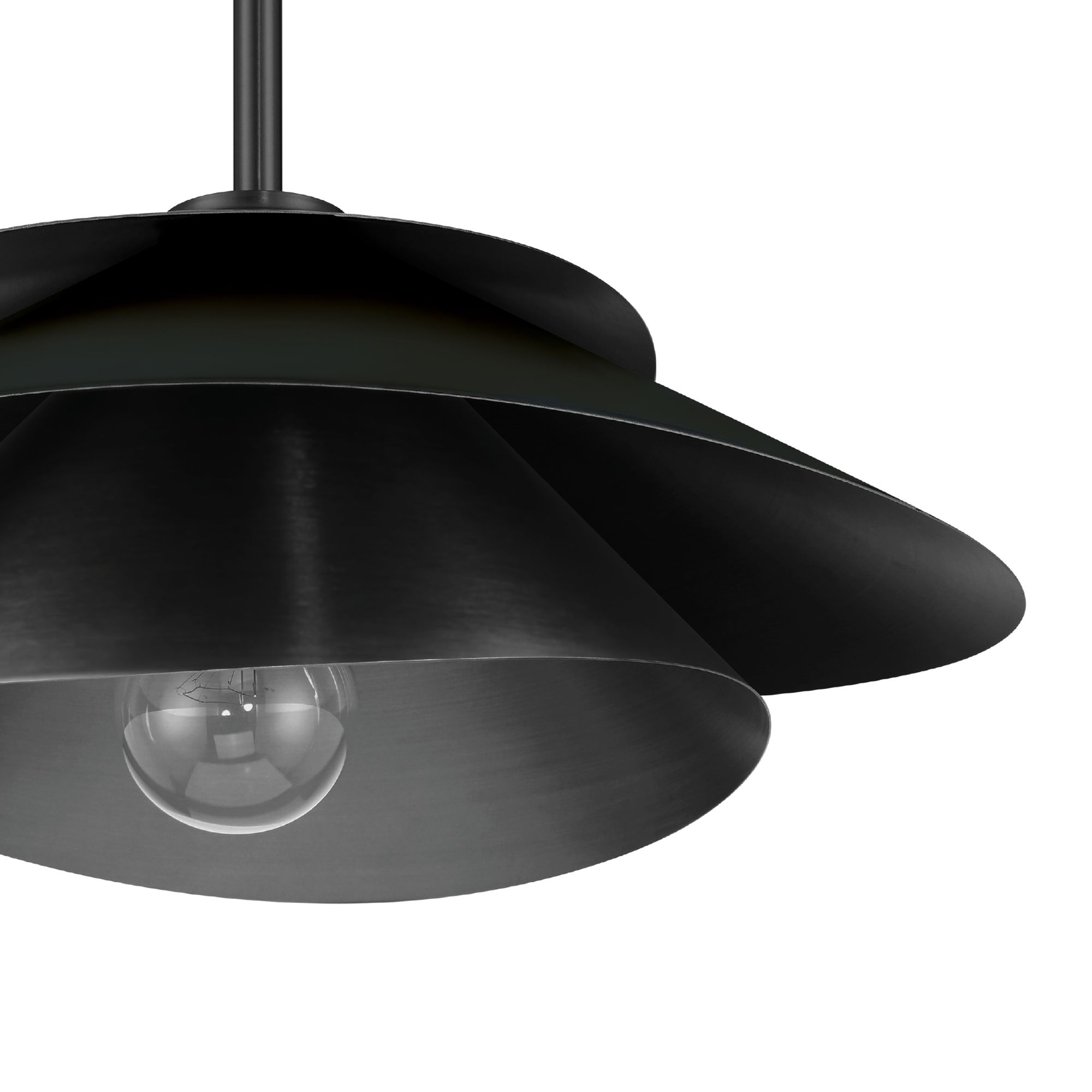 Hunter Hiro Matte Black 1 Light Large Pendant Ceiling Light Fixture