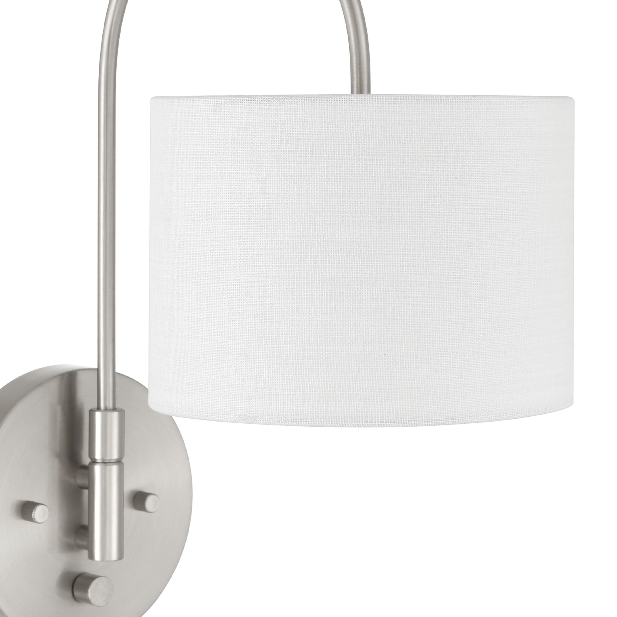 Hunter Horizon Brushed Nickel 1 Light Large Sconce Wall Light Fixture
