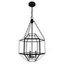 Hunter Indria Rustic Iron with Seeded Glass 3 Light Pendant