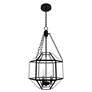 Hunter Indria Rustic Iron with Seeded Glass 3 Light Pendant