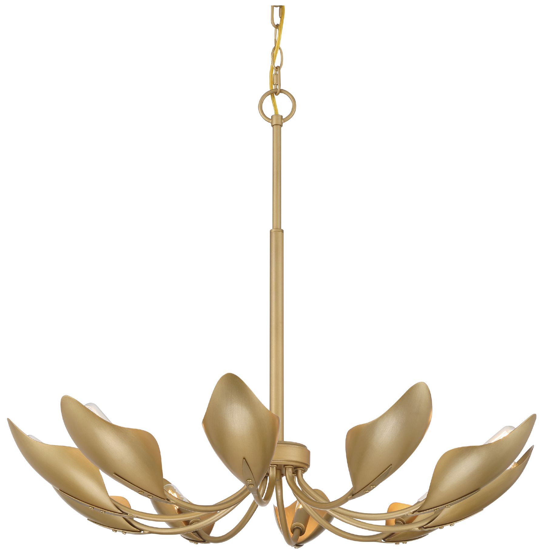 Image 2 Hunter Juneway Luxe Gold 10 Light Medium Chandelier Ceiling Light Fixture