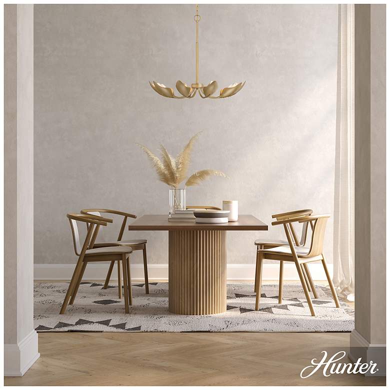 Image 4 Hunter Juneway Luxe Gold 10 Light Medium Chandelier Ceiling Light Fixture more views