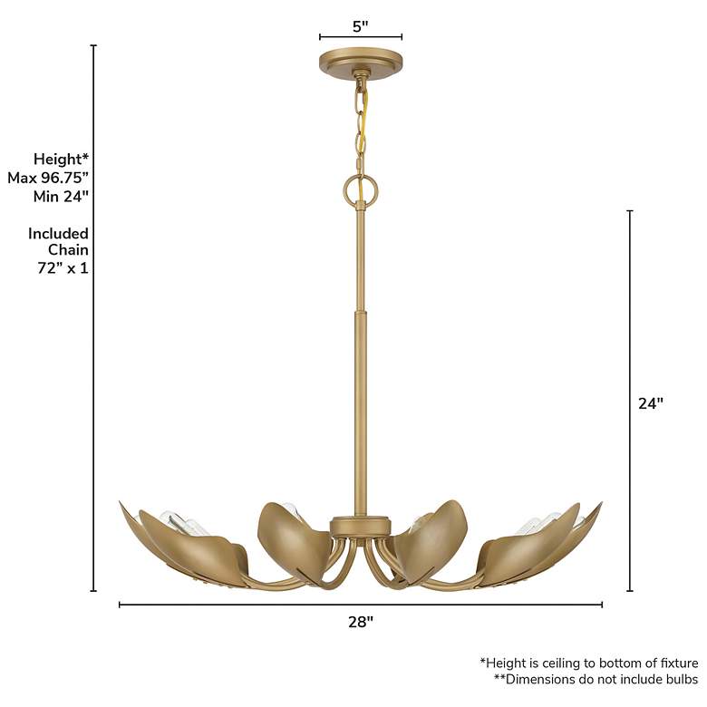 Image 6 Hunter Juneway Luxe Gold 10 Light Medium Chandelier Ceiling Light Fixture more views