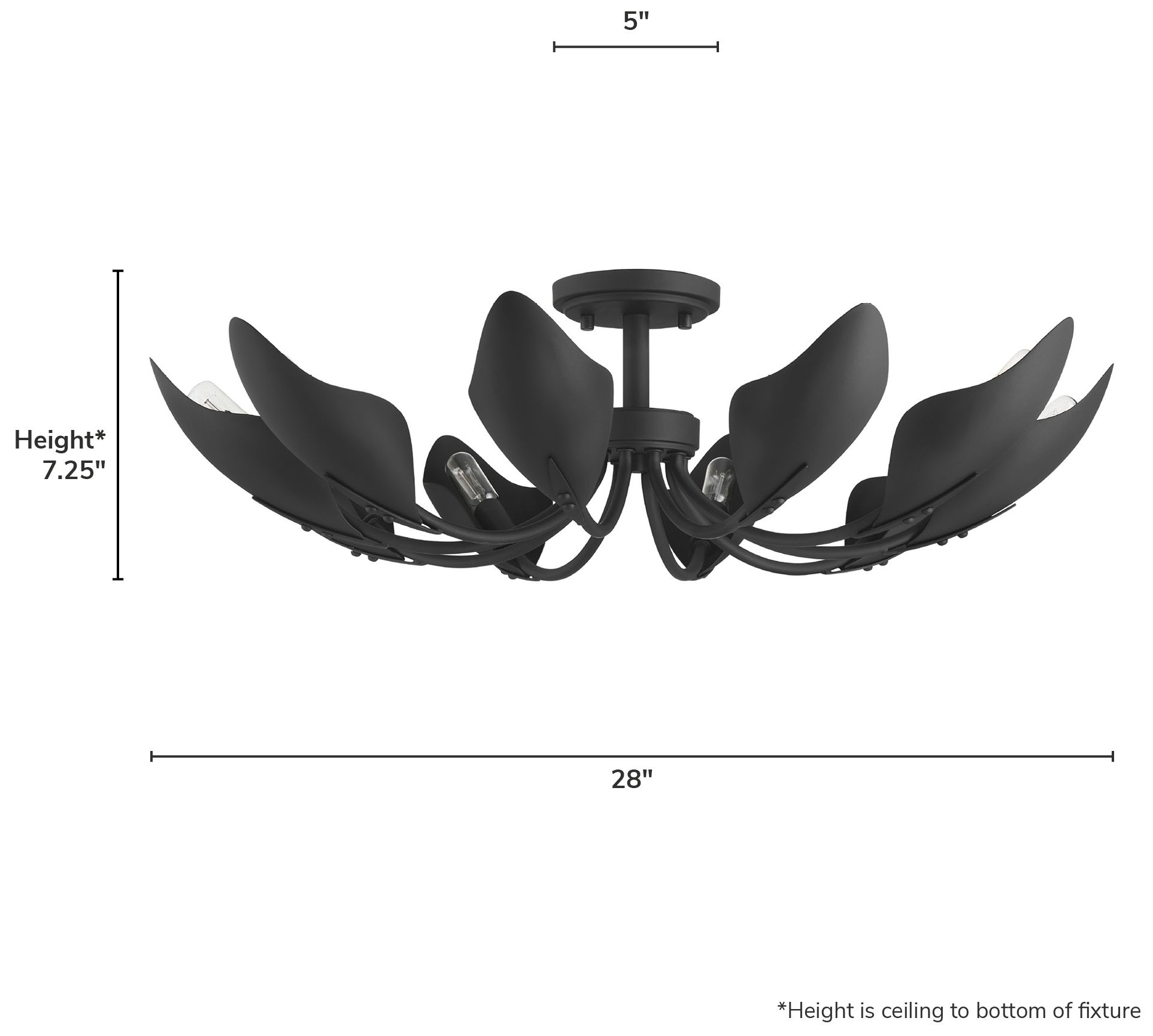 Image 4 Hunter Juneway Matte Black 10 Light Larg more views