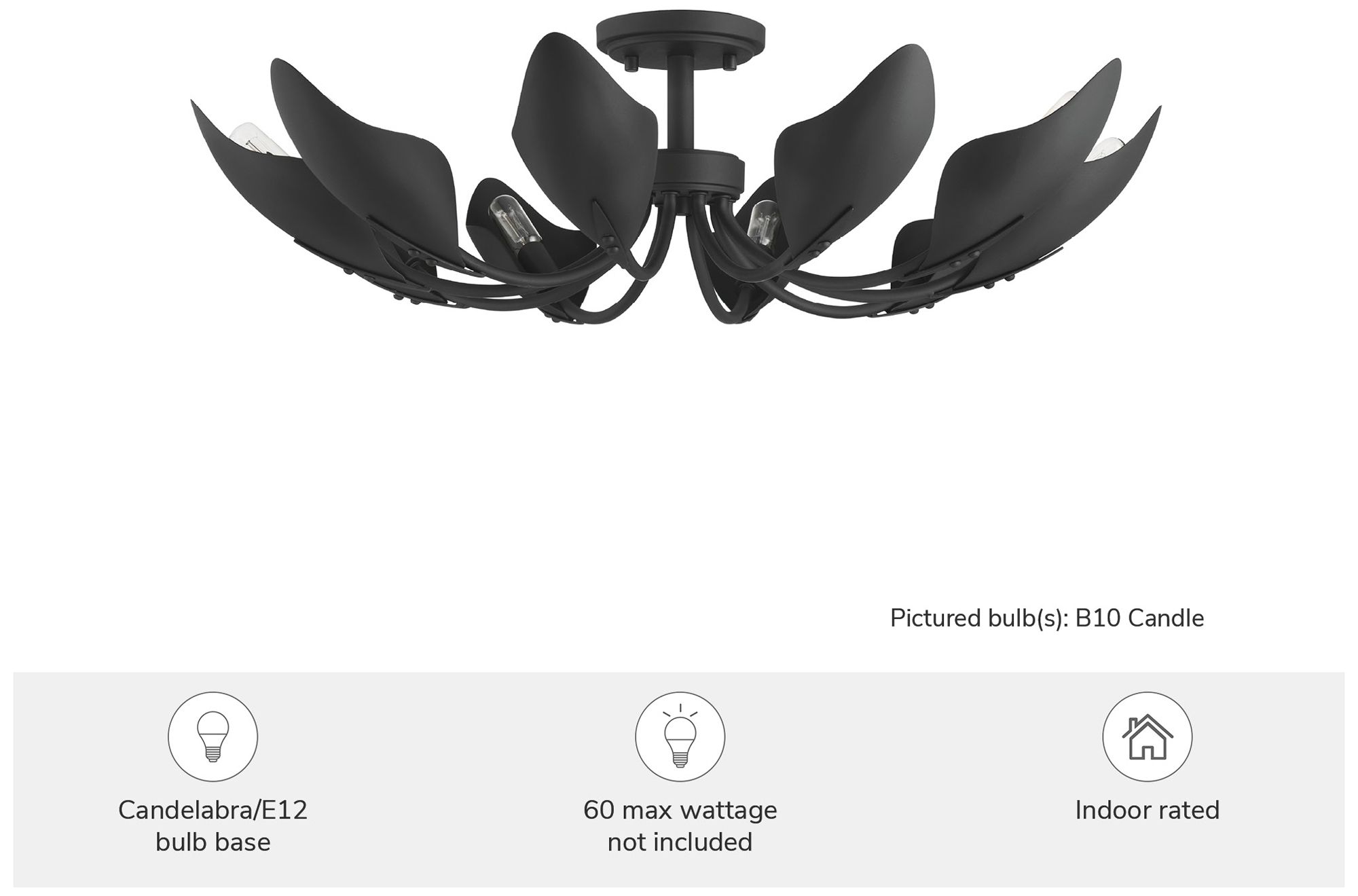 Image 6 Hunter Juneway Matte Black 10 Light Larg more views