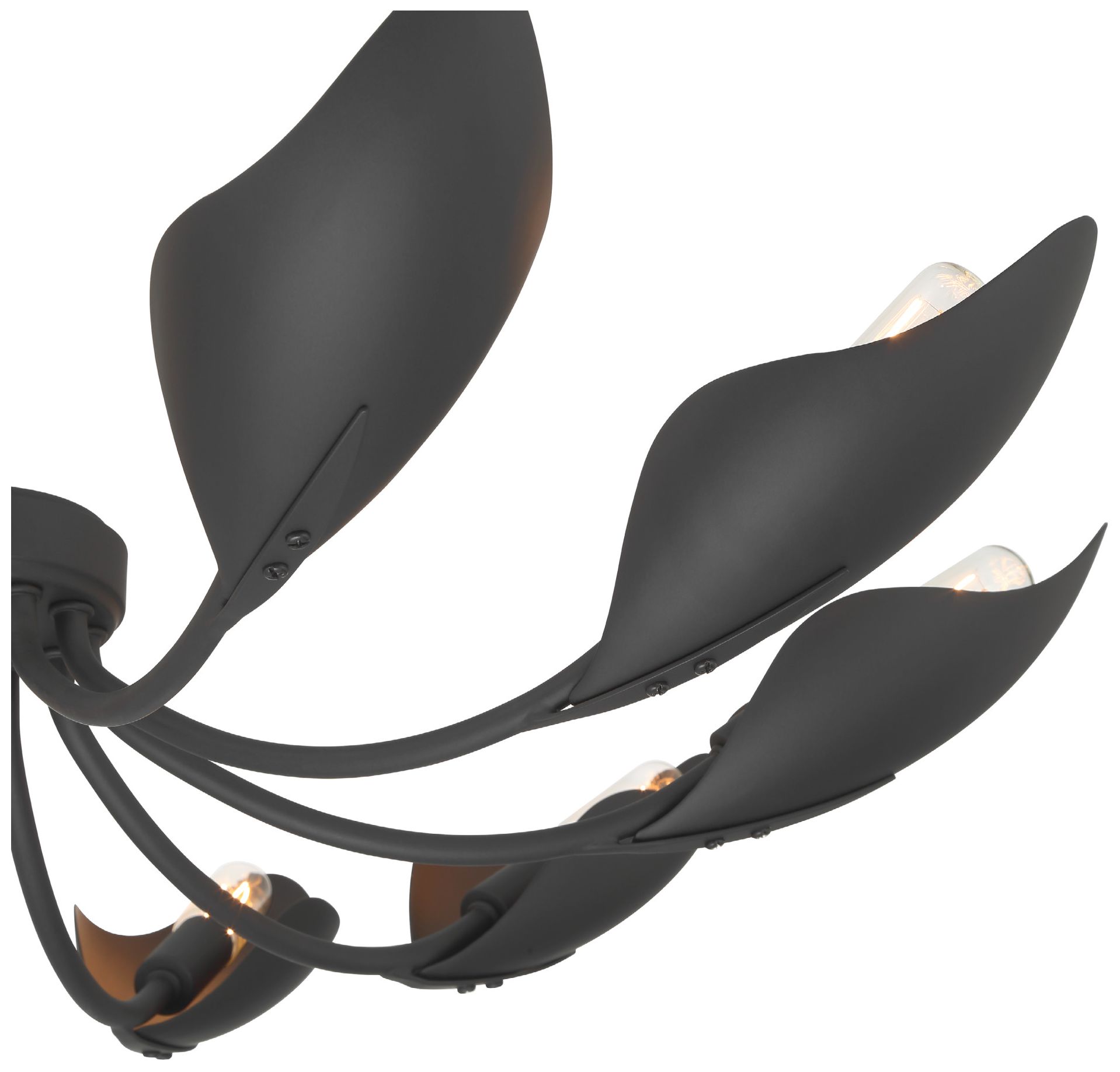 Image 3 Hunter Juneway Matte Black 10 Light Medium Chandelier Ceiling Light Fixture more views