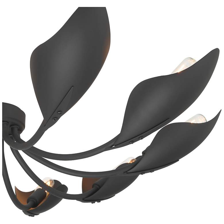 Image 3 Hunter Juneway Matte Black 10 Light Medium Chandelier Ceiling Light Fixture more views