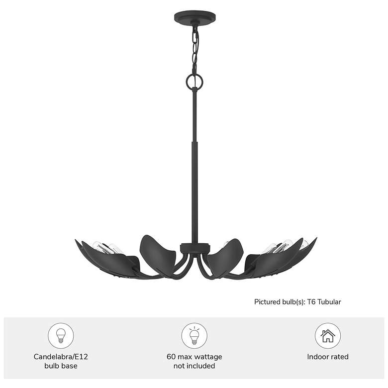 Image 5 Hunter Juneway Matte Black 10 Light Medium Chandelier Ceiling Light Fixture more views
