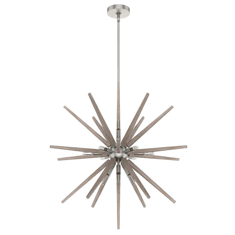 Image 1 Hunter Jupiter Star Brushed Nickel 18 Light Pendant