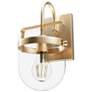 Hunter Karloff Alturas Gold with Clear Glass 1 Light Sconce