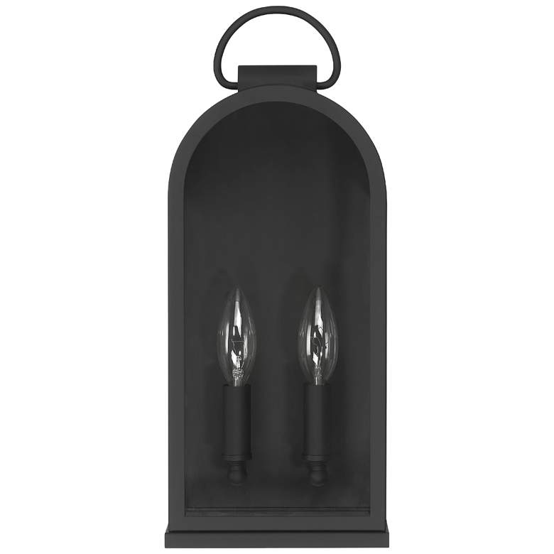 Image 1 Hunter Kendra Bell Matte Black Outdoor WeatherMax 2 Light Large Wall Light