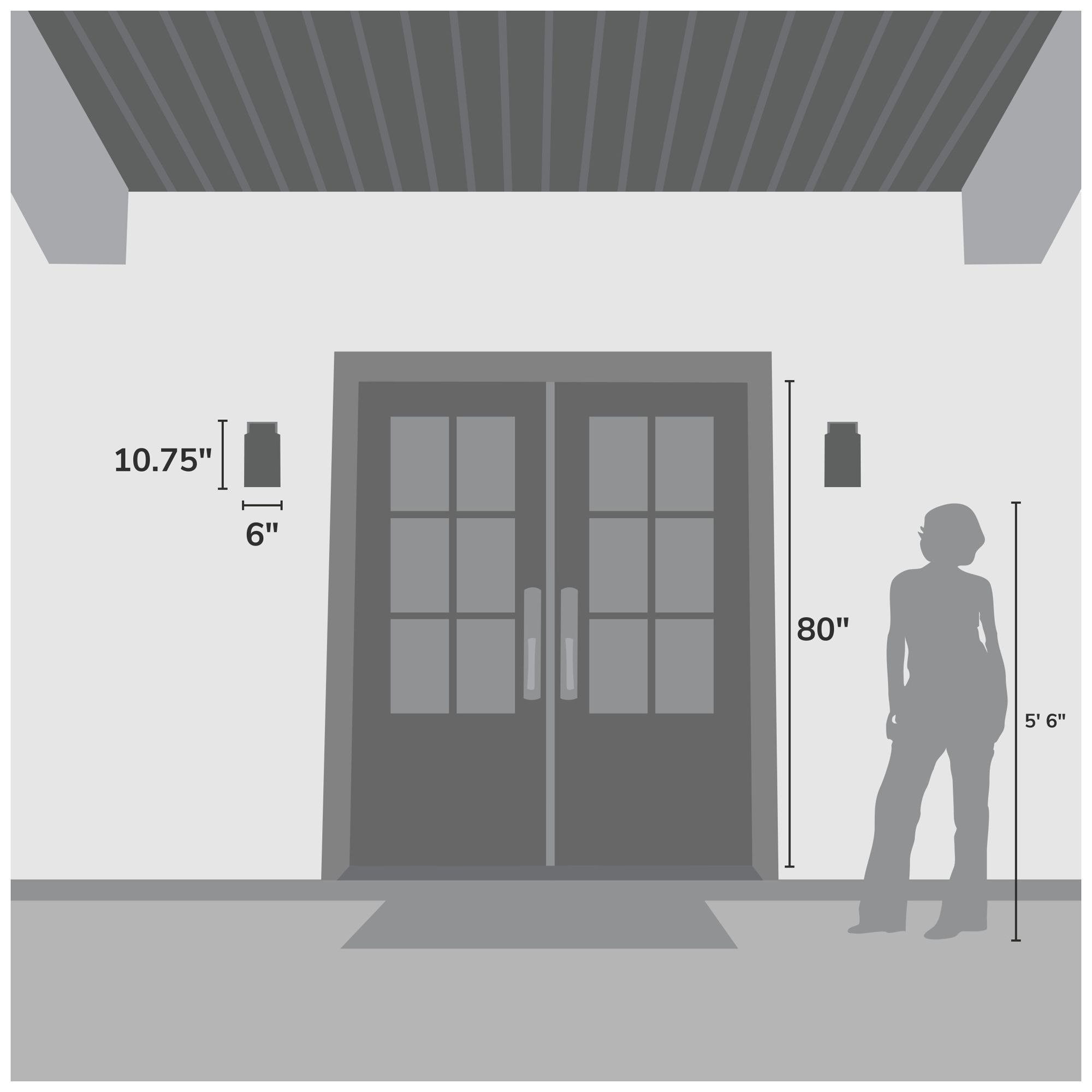 Image 4 Hunter Kennicott Matte Black WeatherMax LED Wall Light more views