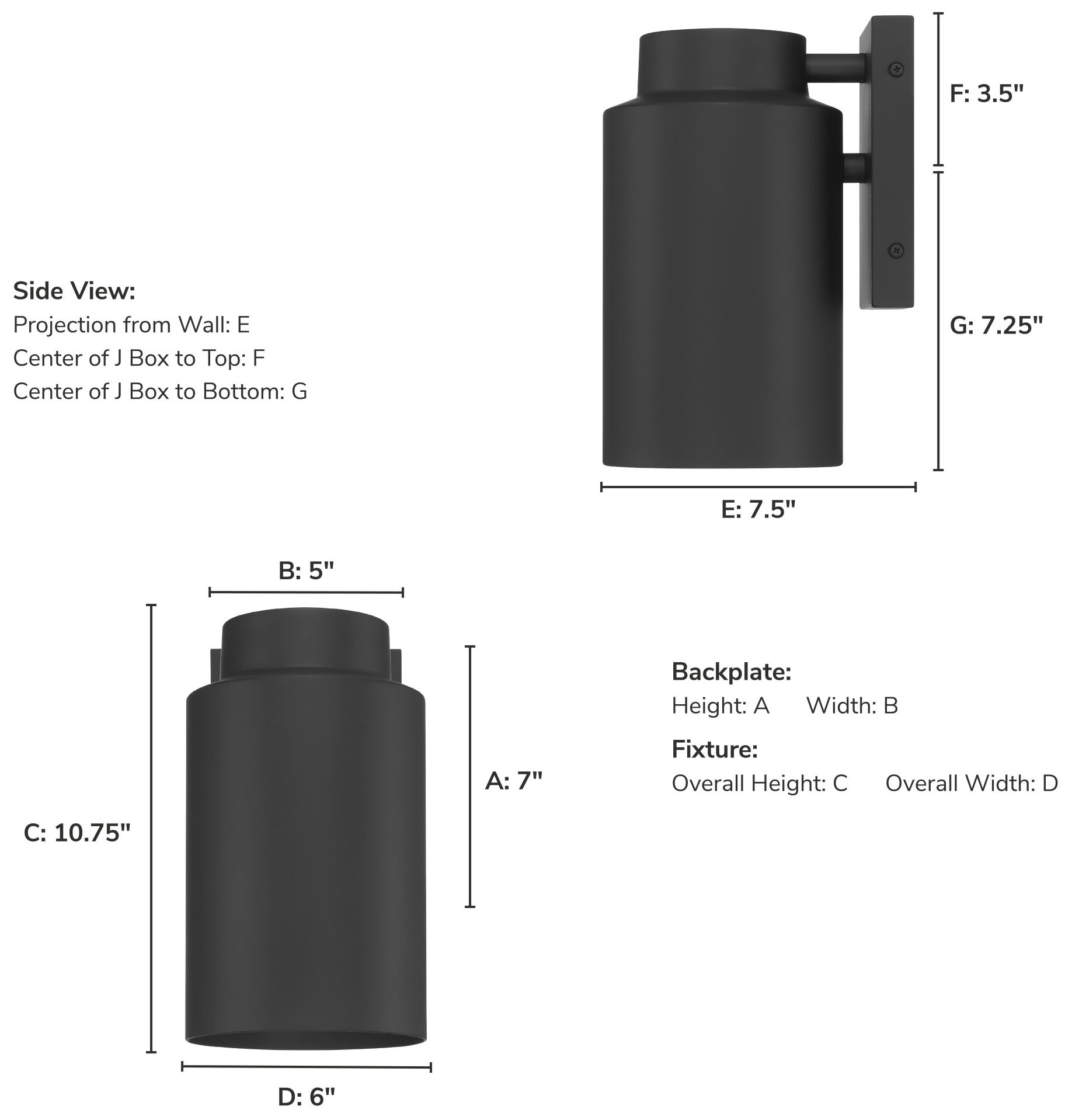Hunter Kennicott Matte Black WeatherMax LED Wall Light