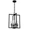 Hunter Kerrison Natural Iron with Seeded Glass 4 Light Pendant