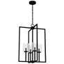 Hunter Kerrison Natural Iron with Seeded Glass 4 Light Pendant