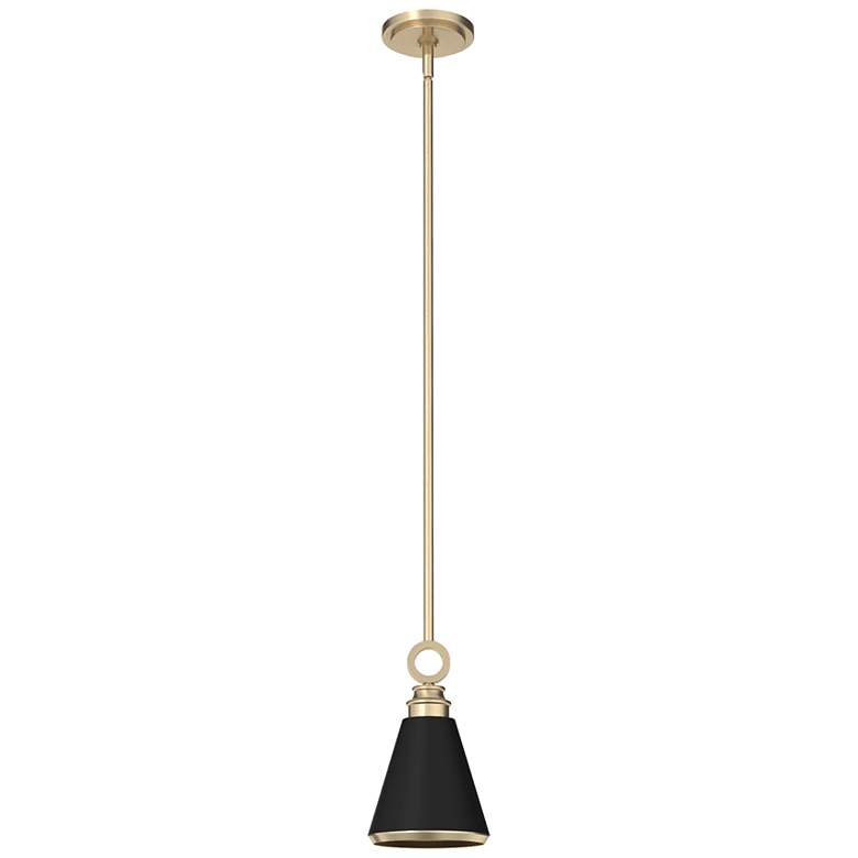 Image 1 Hunter Klein 6" Wide Alturas Gold and Black Mini Pendant
