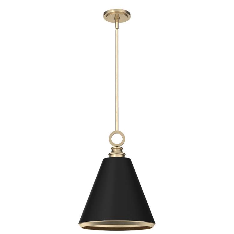 Image 1 Hunter Klein Alturas Gold and Flat Matte Black 1 Light Pendant