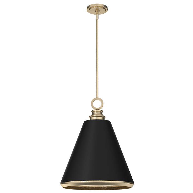 Image 1 Hunter Klein Alturas Gold and Flat Matte Black 3 Light Pendant