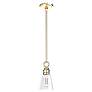 Hunter Klein Alturas Gold with Clear Glass 1 Light Pendant