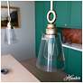 3_Hunter Klein Alturas Gold with Clear Glass 1 Light Pendant more views