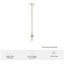 5_Hunter Klein Alturas Gold with Clear Glass 1 Light Pendant more views