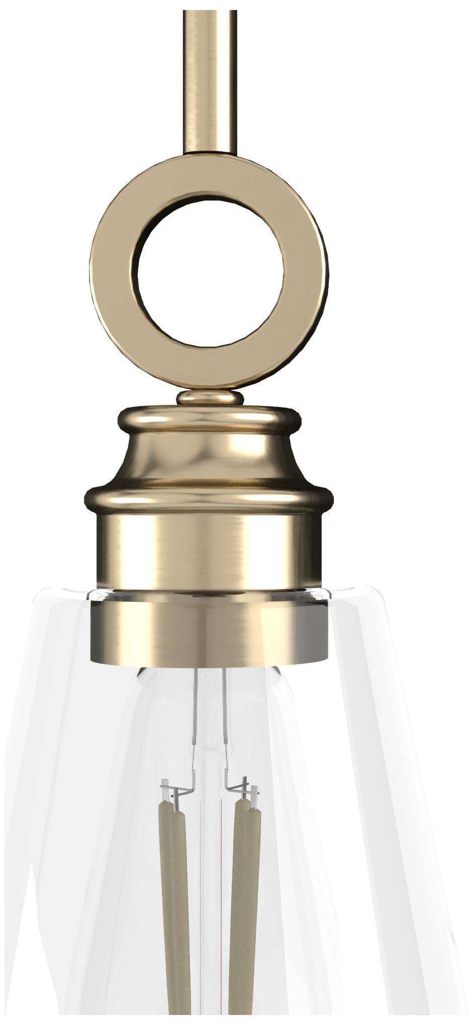 Image 6 Hunter Klein Alturas Gold with Clear Glass 1 Light Pendant more views